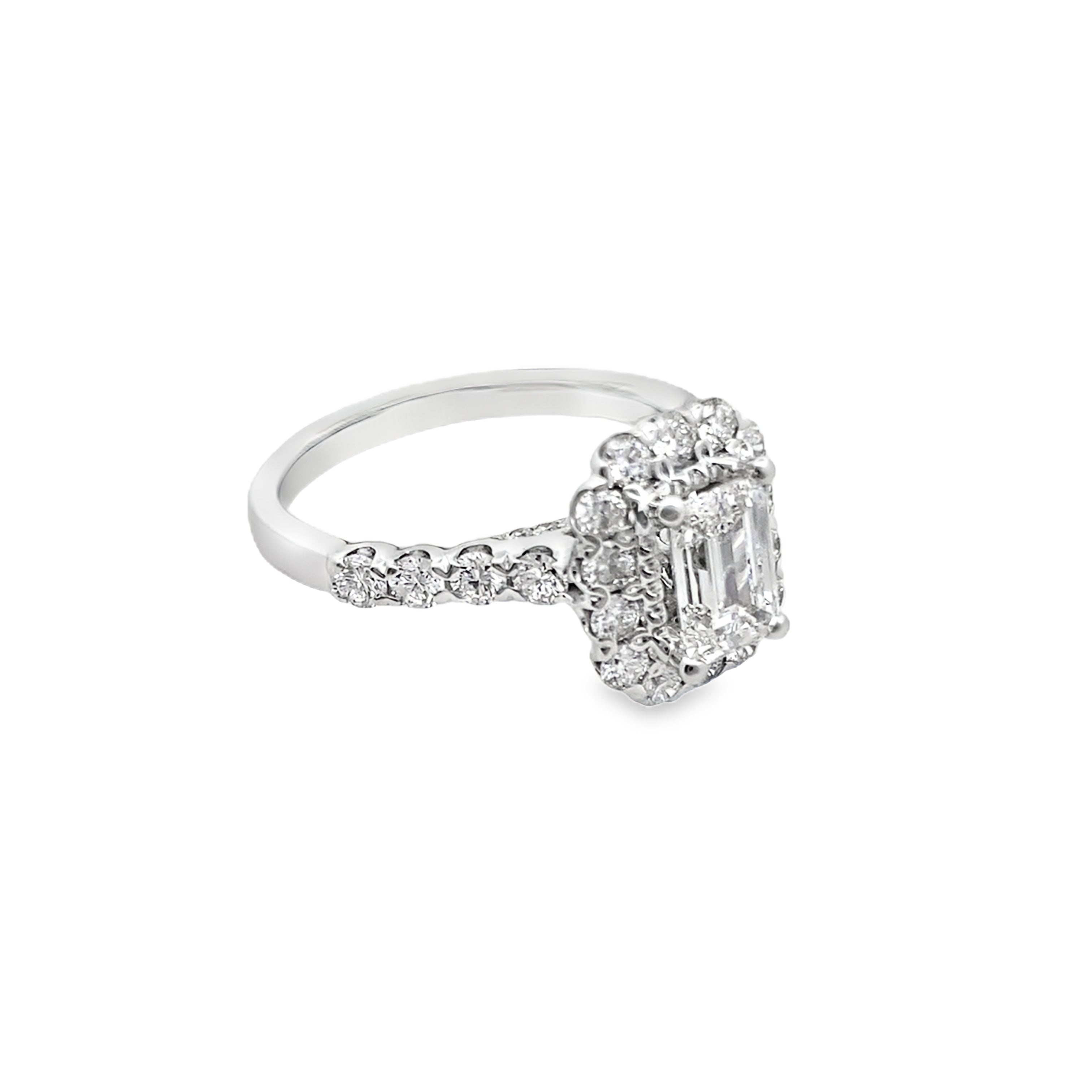1.9Ct 14K White Gold Lab Grown Diamond Engagement Ring Size 7 3.0Dwt