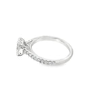 1.25Ct ( Ovl 1Ct) 14K White Gold Oval Lab Grown Diamond Engagement Ring Size 7 2.0Dwt