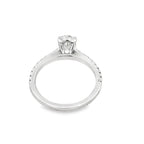1.25Ct ( Ovl 1Ct) 14K White Gold Oval Lab Grown Diamond Engagement Ring Size 7 2.0Dwt