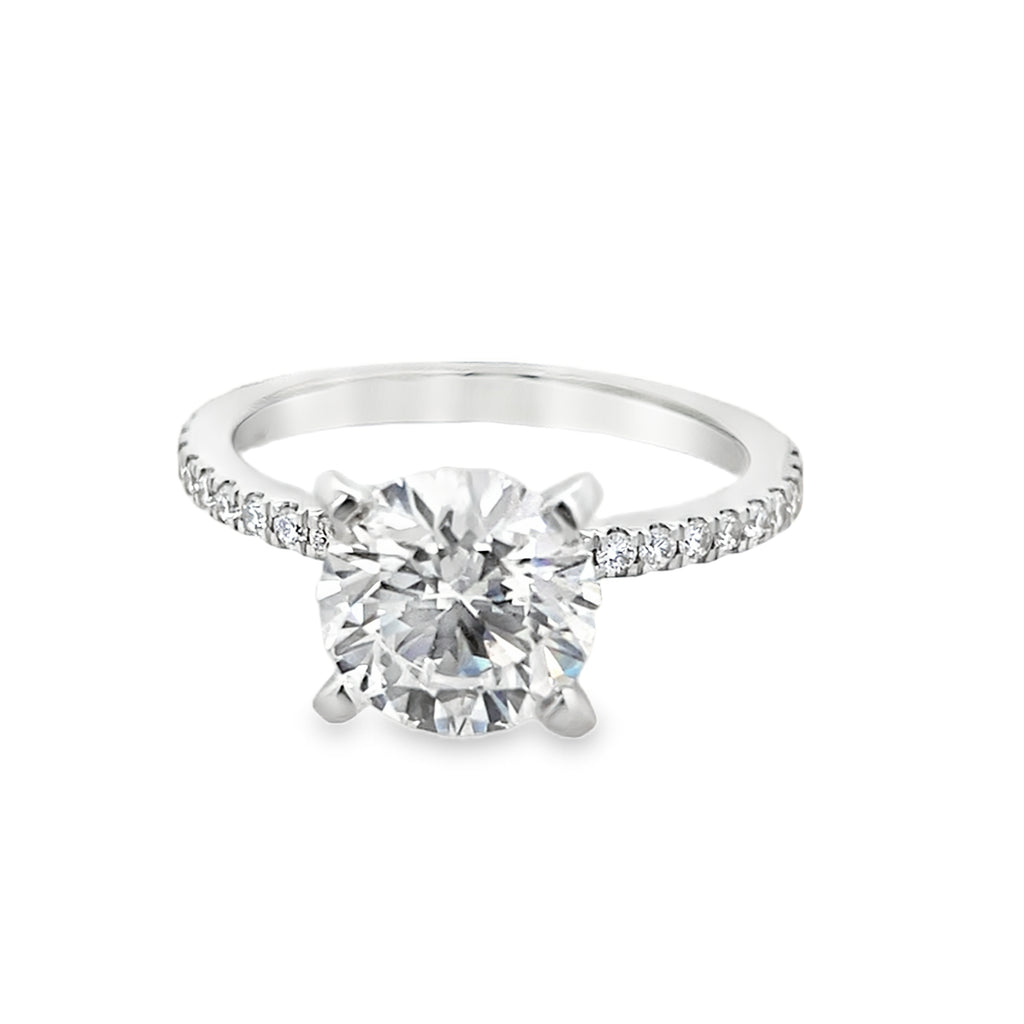 2.25Ct 14K White Gold Lab Grown Diamond Engagement Ring Size 7 2.0Dwt