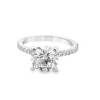 2.25Ct 14K White Gold Lab Grown Diamond Engagement Ring Size 7 2.0Dwt