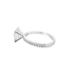 2.25Ct 14K White Gold Lab Grown Diamond Engagement Ring Size 7 2.0Dwt