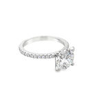 2.25Ct 14K White Gold Lab Grown Diamond Engagement Ring Size 7 2.0Dwt