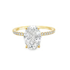 2.25Ct 14K Yellow Gold Lab Grown Diamond Halo Style Engagement Ring Size 7 1.8Dwt
