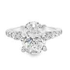 3.75Ct 14K White Gold Lab Grown Diamond Engagement Ring Size 7 3.1Dwt