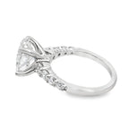 3.75Ct 14K White Gold Lab Grown Diamond Engagement Ring Size 7 3.1Dwt