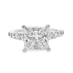 3.78Ct 14K White Gold Lab Grown Diamond Engagement Ring Size 7 3.3Dwt