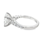 3.78Ct 14K White Gold Lab Grown Diamond Engagement Ring Size 7 3.3Dwt