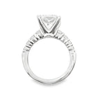 3.78Ct 14K White Gold Lab Grown Diamond Engagement Ring Size 7 3.3Dwt