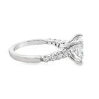 3.78Ct 14K White Gold Lab Grown Diamond Engagement Ring Size 7 3.3Dwt