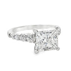 3.78Ct 14K White Gold Lab Grown Diamond Engagement Ring Size 7 3.3Dwt