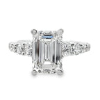 3.78Ct 14K White Gold Lab Grown Diamond Engagement Ring Size 7 3.1Dwt