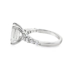 3.78Ct 14K White Gold Lab Grown Diamond Engagement Ring Size 7 3.1Dwt