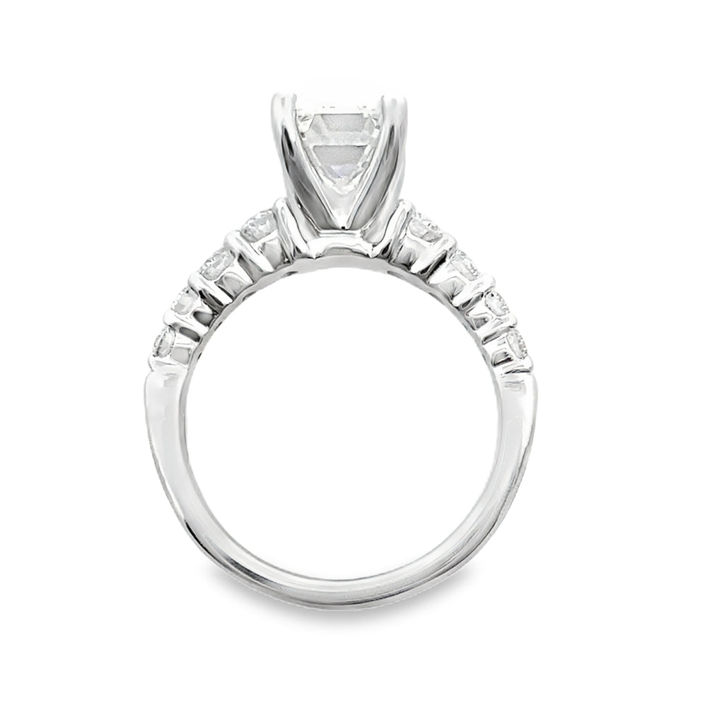 3.78Ct 14K White Gold Lab Grown Diamond Engagement Ring Size 7 3.1Dwt