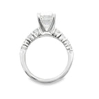 3.78Ct 14K White Gold Lab Grown Diamond Engagement Ring Size 7 3.1Dwt