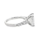 3.78Ct 14K White Gold Lab Grown Diamond Engagement Ring Size 7 3.1Dwt