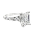 3.78Ct 14K White Gold Lab Grown Diamond Engagement Ring Size 7 3.1Dwt