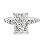 3.78Ct 14K White Gold Lab Grown Diamond Engagement Ring Size 7 3.2Dwt