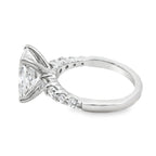 3.78Ct 14K White Gold Lab Grown Diamond Engagement Ring Size 7 3.2Dwt