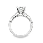 3.78Ct 14K White Gold Lab Grown Diamond Engagement Ring Size 7 3.2Dwt