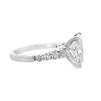 3.78Ct 14K White Gold Lab Grown Diamond Engagement Ring Size 7 3.2Dwt