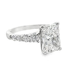 3.78Ct 14K White Gold Lab Grown Diamond Engagement Ring Size 7 3.2Dwt