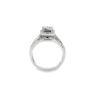 0.50Ct 10K White Gold Diamond Engagement Ring Size 7 2.2Dwt