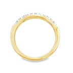 0.25Ct 14K Yellow Gold Round Diamond Ladies Band Ring Size 7 1.9Dwt