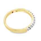 0.25Ct 14K Yellow Gold Round Diamond Ladies Band Ring Size 7 1.9Dwt