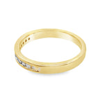0.15Ct Rd 14K Yellow Gold Diamond Wedding Band Size 7 1.9Dwt