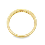 0.15Ct Rd 14K Yellow Gold Diamond Wedding Band Size 7 1.9Dwt