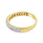 0.50Ct 14K Yellow Gold Rd Diamond Ladies Band Ring Size 7 1.8Dwt