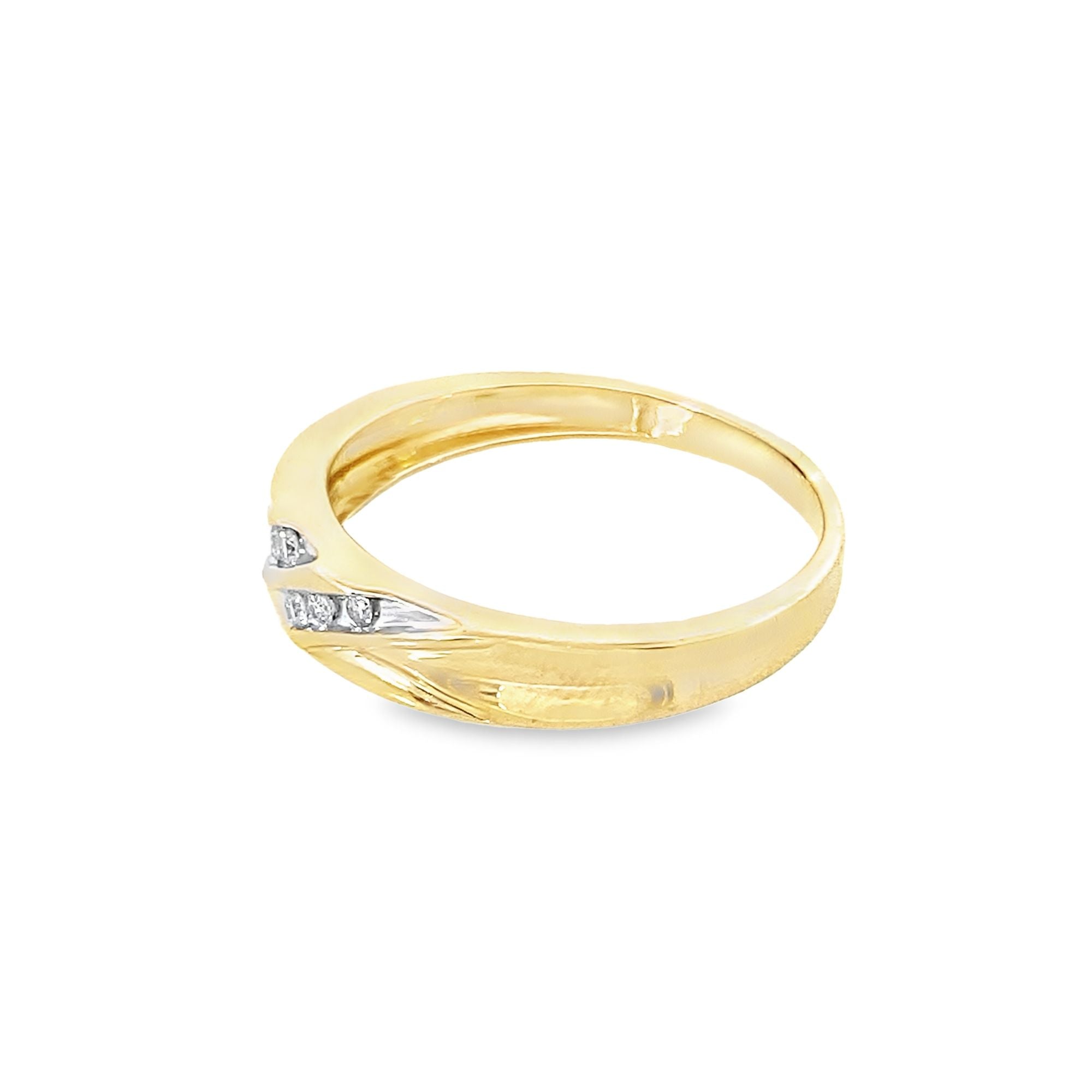 10K Yellow Gold Diamond Wedding Band Mens Size 11 2.0Dwt