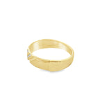 0.10Ctw 14K Yellow Gold Diamond Mens Band Size 10.25 2.7Dwt
