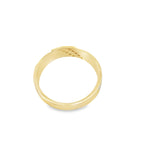 0.10Ctw 14K Yellow Gold Diamond Mens Band Size 10.25 2.7Dwt