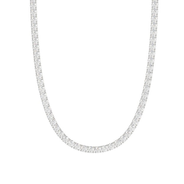 7.75Ctw 14K White Gold Rd Lab Grown Diamond Tennis Necklace 18In  1.4Dwt
