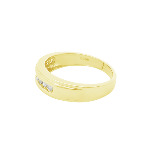 14K Yellow Gold Diamond Wedding Band Mens Ring Size 10 2.3Dwt