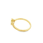0.13Ctw 10K Yellow Gold Diamond Fashion Ladies Ring Size 7 1.0Dwt