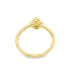 0.13Ctw 10K Yellow Gold Diamond Fashion Ladies Ring Size 7 1.0Dwt