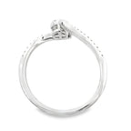 0.25Ct 18K White Gold Rd/Bgt Diamond Ladies Ring Size 7 1.4Dwt