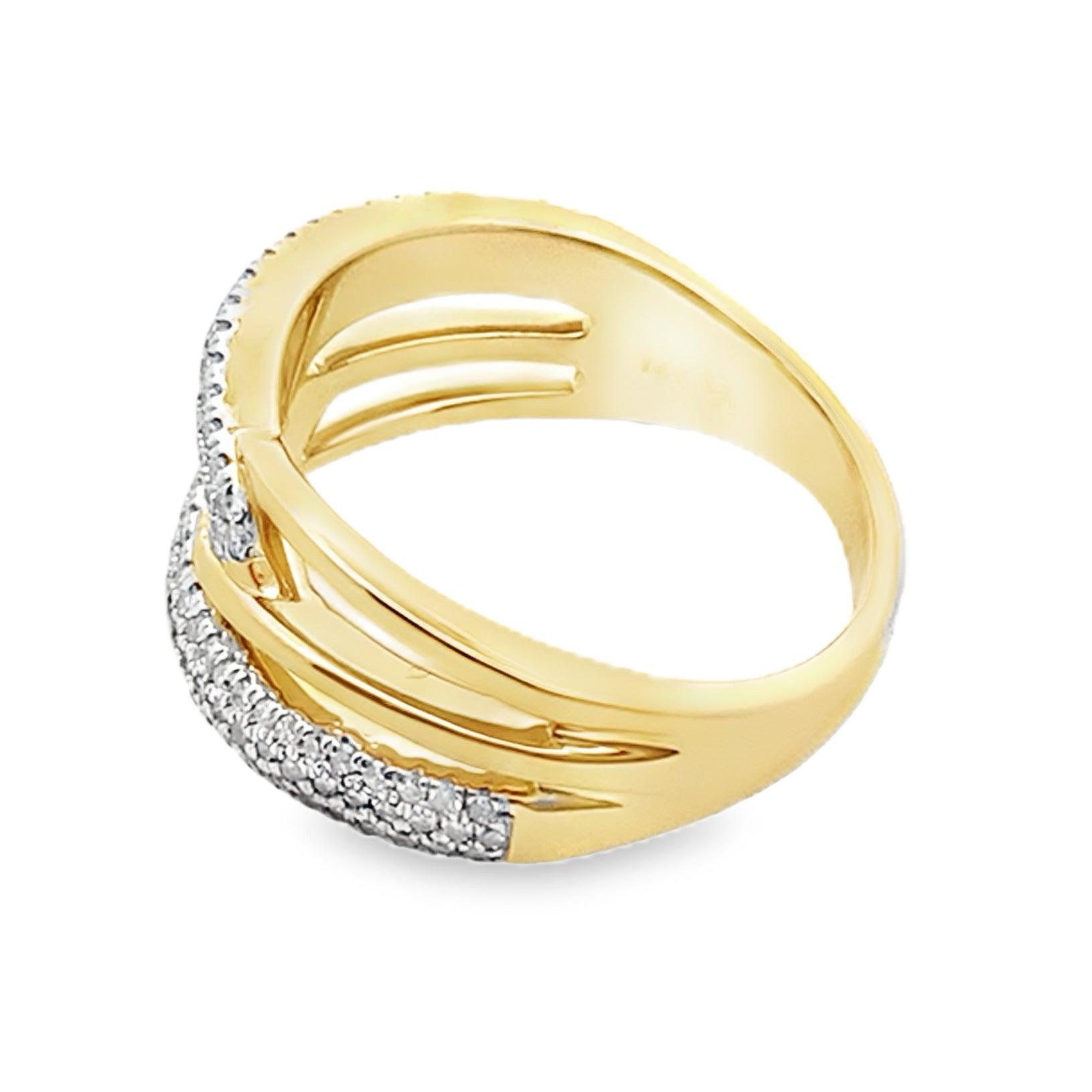 0.50Ct 14Kt Yellow Gold Rd Diamond Ladies Ring Size 7 4.4Dwt