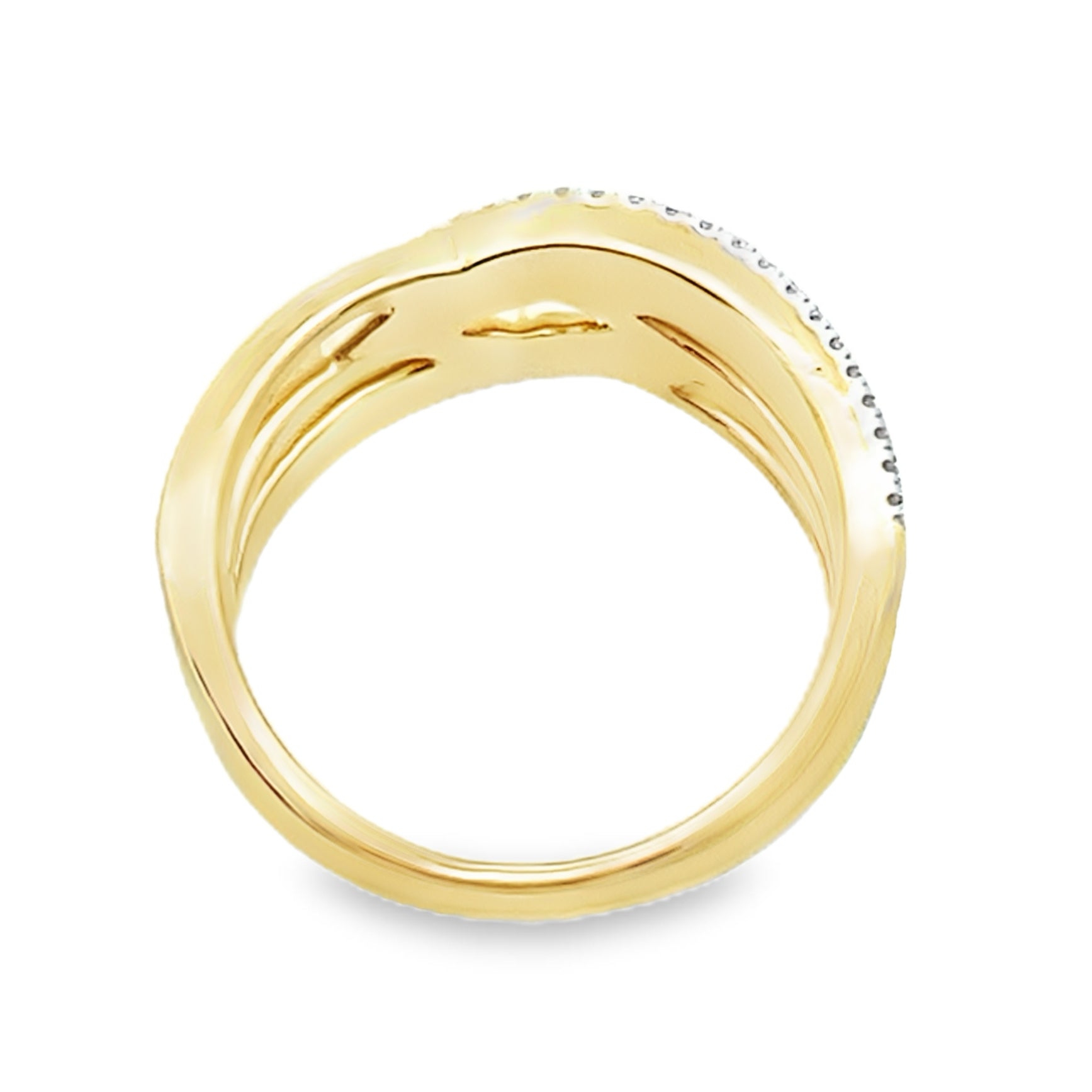 0.50Ct 14Kt Yellow Gold Rd Diamond Ladies Ring Size 7 4.4Dwt