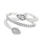 0.35Ct 18K White Gold Diamond Three Ladies Ring Size 6.5 3.7Dwt