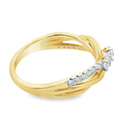 0.50Ct 18K Yellow Gold Rd Diamond Ladies Ring Size 7 2.4Dwt