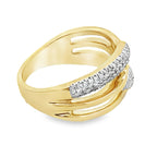 0.50Ct 14K Yellow Gold Diamond Fashion Ring Size 7 4.4Dwt