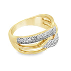 0.50Ct 14K Yellow Gold Diamond Fashion Ring Size 7 4.4Dwt