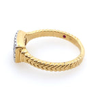 0.25Ct Rd 18K Yellow Gold Diamond Fashion Ring Size 7 2.6Dwt