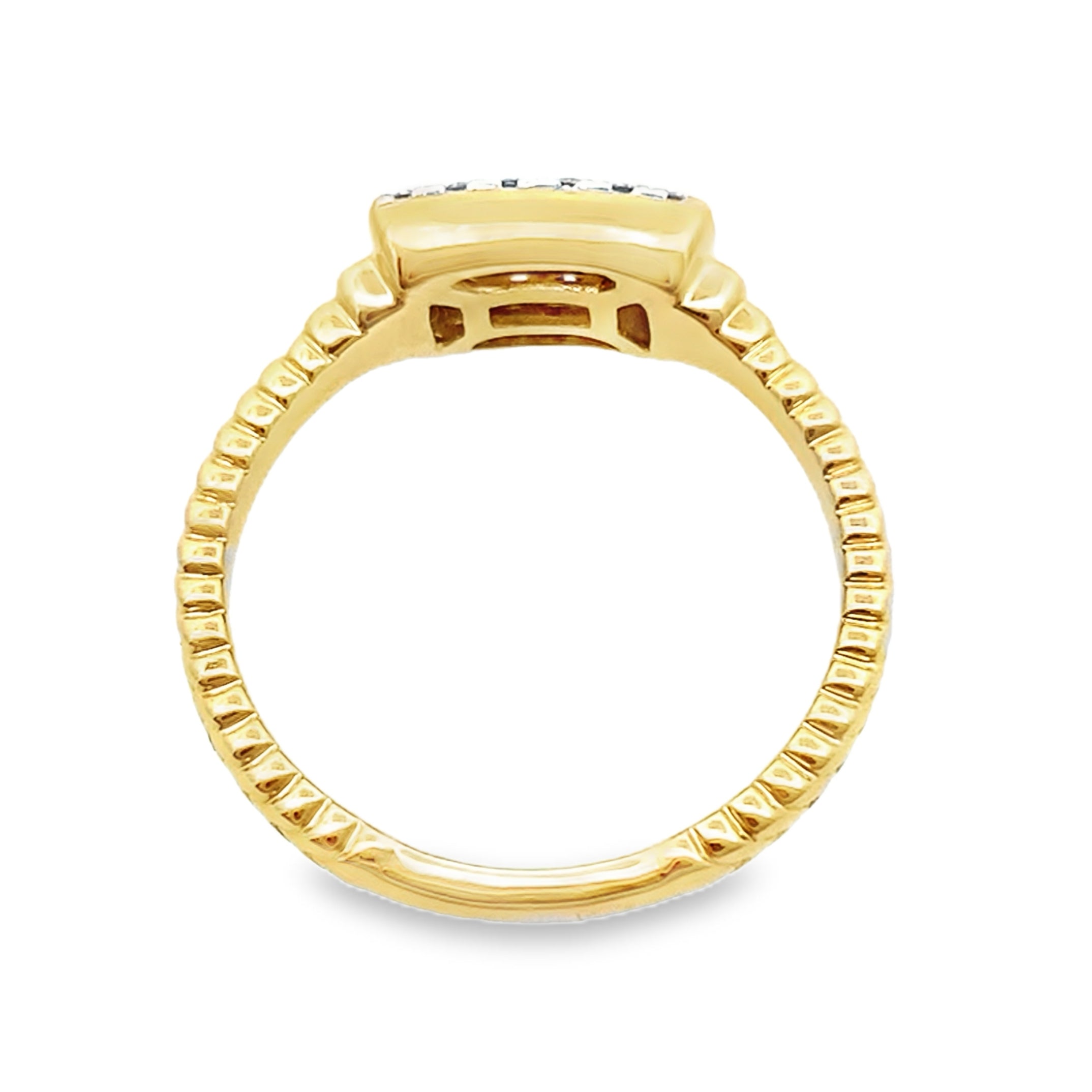 0.25Ct Rd 18K Yellow Gold Diamond Fashion Ring Size 7 2.6Dwt