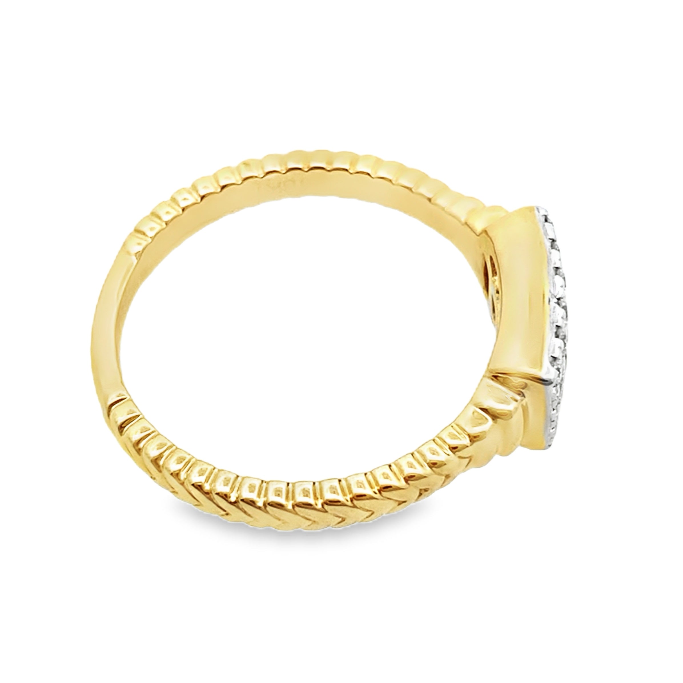 0.25Ct Rd 18K Yellow Gold Diamond Fashion Ring Size 7 2.6Dwt