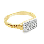0.25Ct Rd 18K Yellow Gold Diamond Fashion Ring Size 7 2.6Dwt